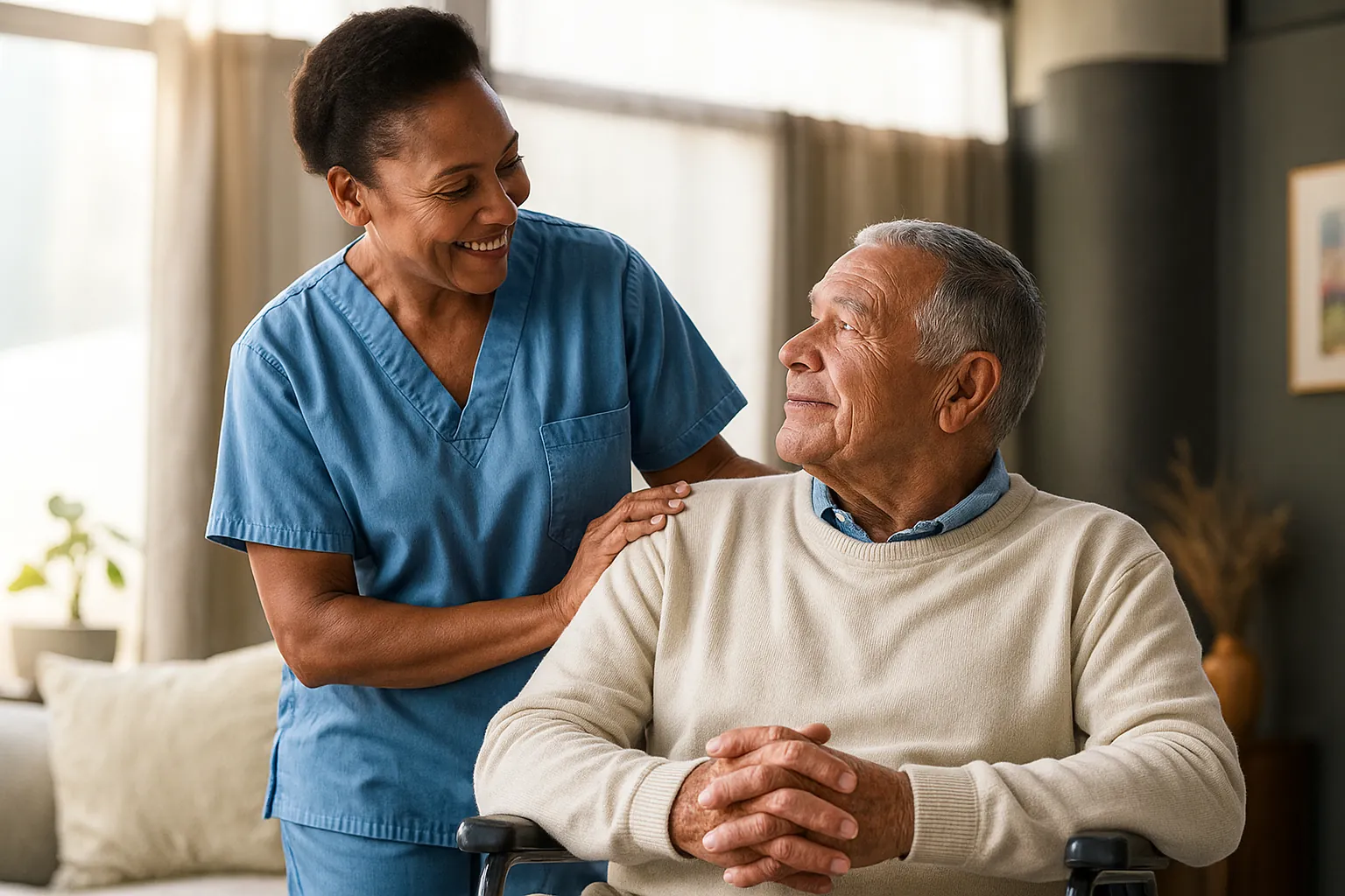 Professional hospice care team providing compassionate care